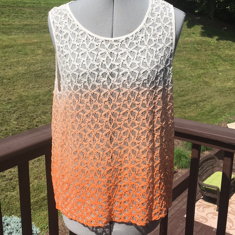 Lace dip dye tank